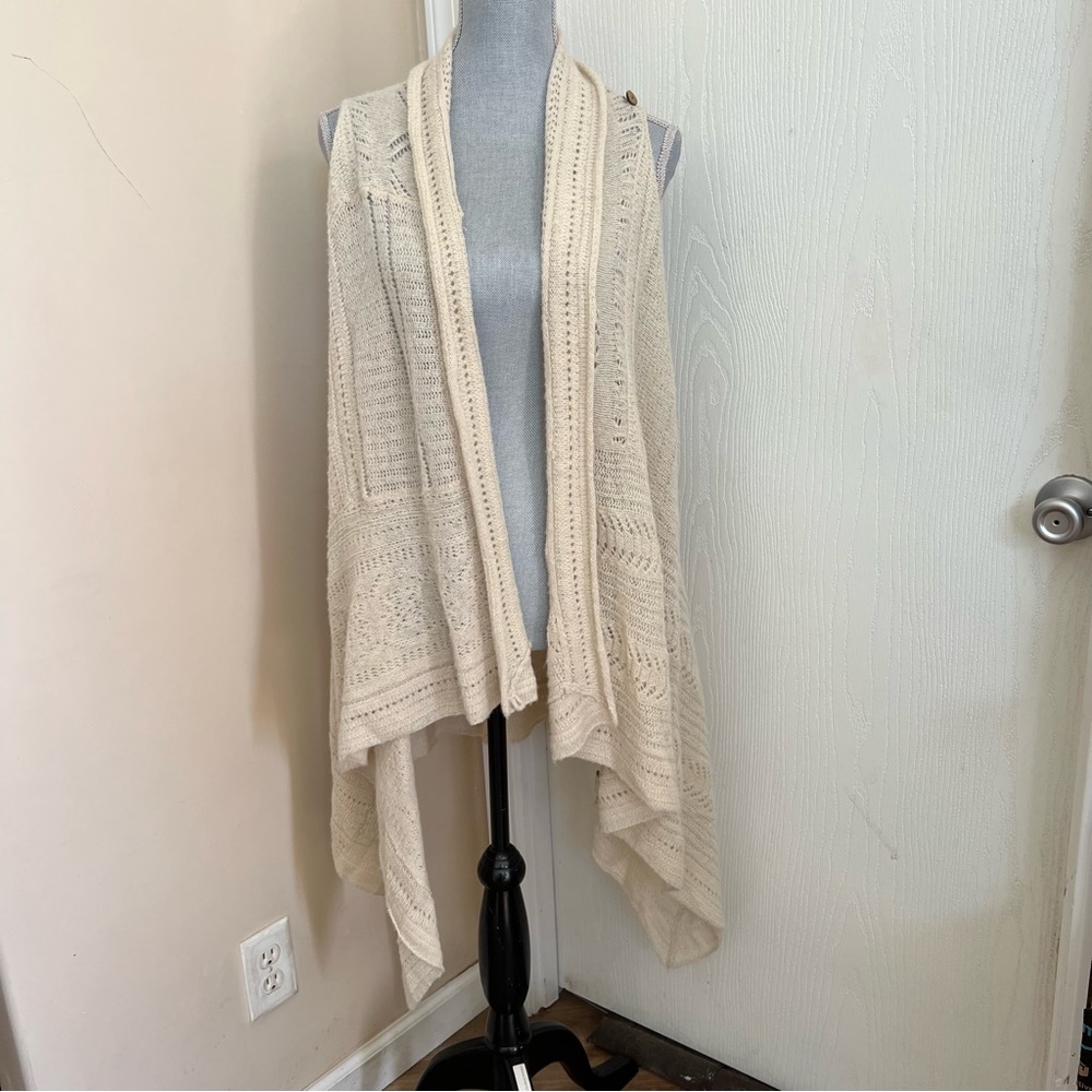 Anthropologie Angel of the North Cream Knit Sweater Vest - Picture 5 of 6